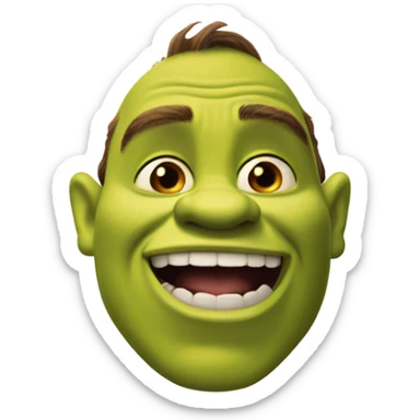 Mewing sherk sticker