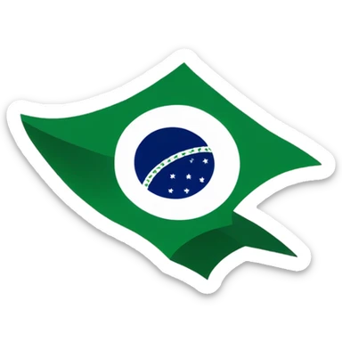 black and white Brazil fla sticker