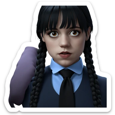realistic portrait of girl sticker