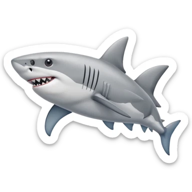 A shark with socks sticker