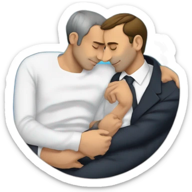 lgbt friendly Eric Zemmour sleeping with Emmanuel Macron sticker