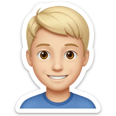 make a boy smiling REALLY big  sticker