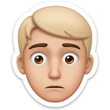 Cara de preocupado  sticker