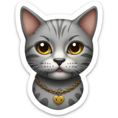 Tattooed cat sticker