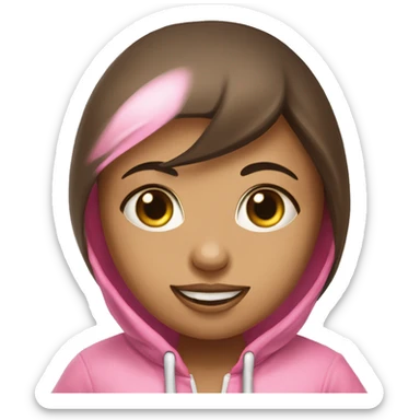 A woman who feeds a baby formula in a pink hoodie with the inscription “ANA” sticker