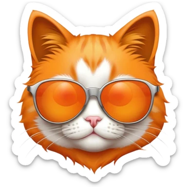 Cat with sunglasses sticker