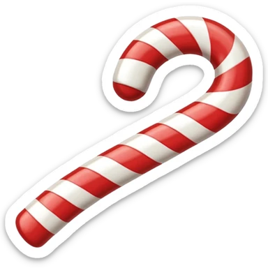 Christmas candy cane sticker
