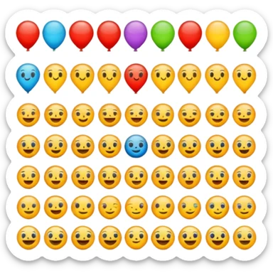 generate 100 emoji ideas for kids sticker