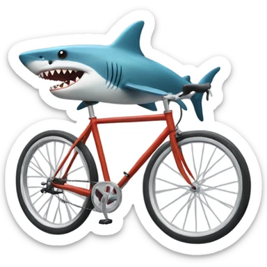 Bike shark sticker