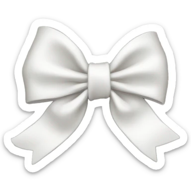 White bow sticker