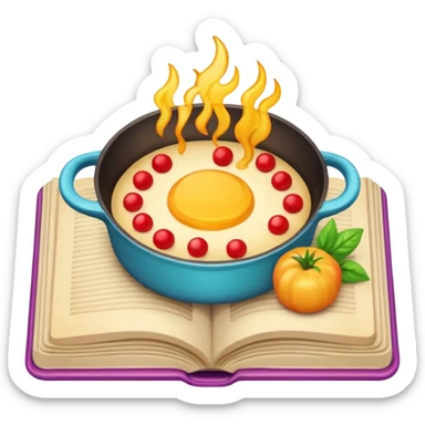 Aesthetic cookbook sticker