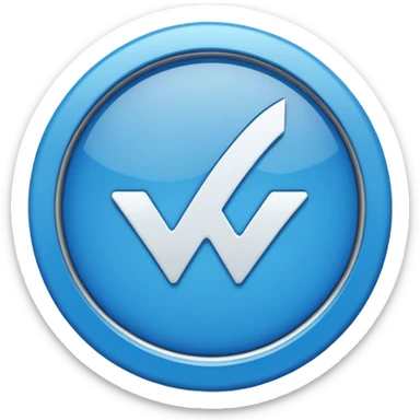 A check mark in a blue circle, like in Telegram. sticker