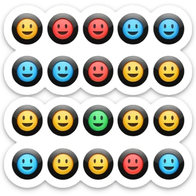 Play buttons black sticker