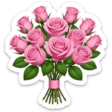 Bouquet of pink roses  sticker