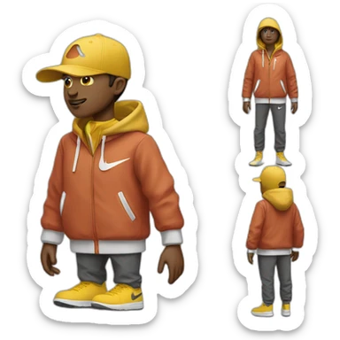 Ensemble nike tech sur une personne sticker