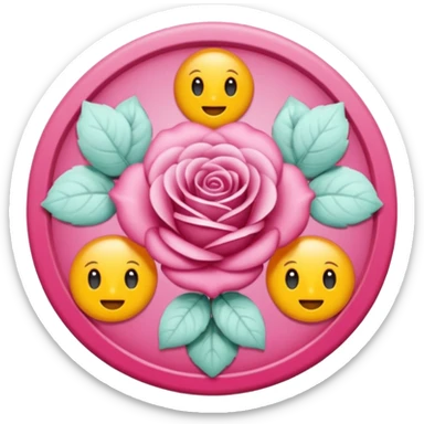 placa de petry com pequenos bastoes rosas flutuando aleatoriamente sticker