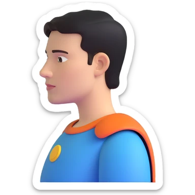 shoulder shot portrait of a person sticker