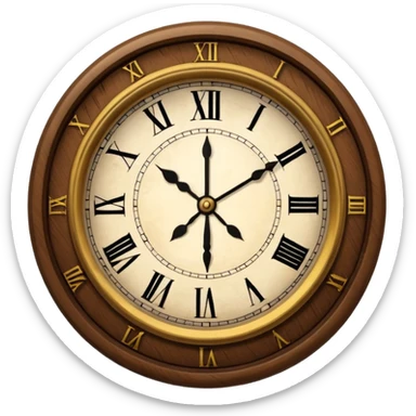 12:00 on the clock old clock sticker