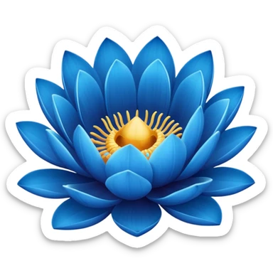 Blue lotus sticker