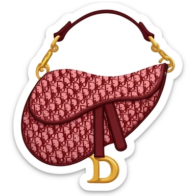 red dior printed saddle bag sticker