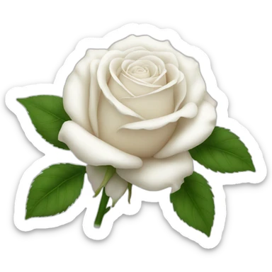 White flowers rose sticker