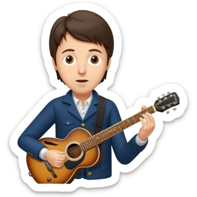 Paul McCartney playing guitar sticker