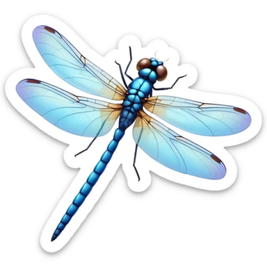 cute dragonfly emoji, soft pastel colors, simple and friendly style sticker