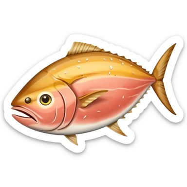 cooked tuna anchovy with lemon slice sticker