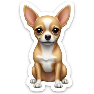 Chihuahua poil long en sweat-shirt  sticker