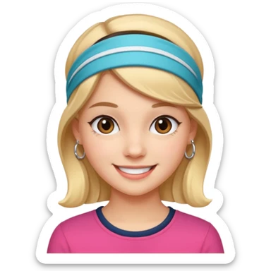 Preppy trendy oink girl sticker