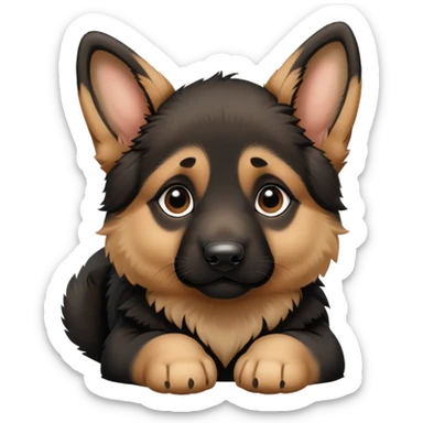 German shepherd puppy sticker