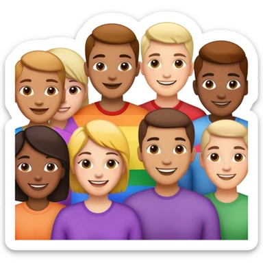 LGBTQ people together sticker