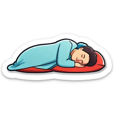 Sleeping and drooling sticker