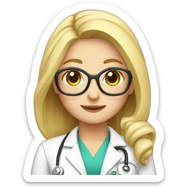 Veterinarian blonde sticker