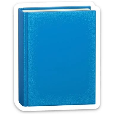 blue book with glitter sticker