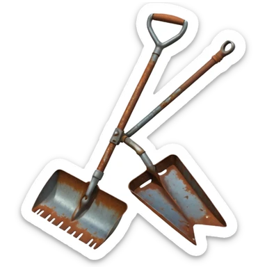 hoe gardening equipment sticker