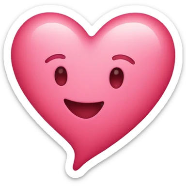 Heart red and pink sticker