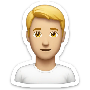 white man with both hands in plaster sticker