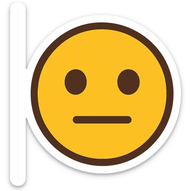 yellow normal emoji with neutral expression sticker