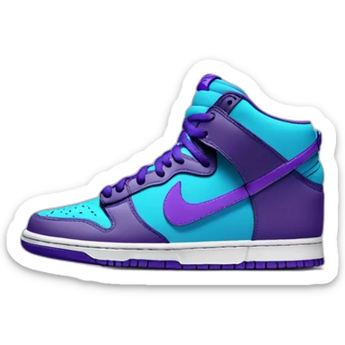nike dunk sb blue and purple sticker
