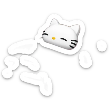 Hello kitty sleeps sticker