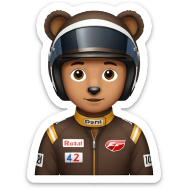 f1 driver black bear sticker