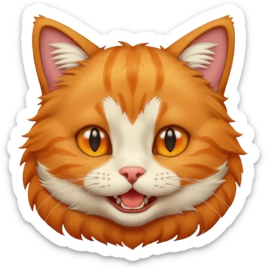 Cat with gap teeth sticker