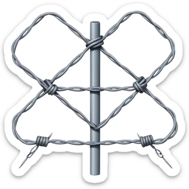 barb wire sticker