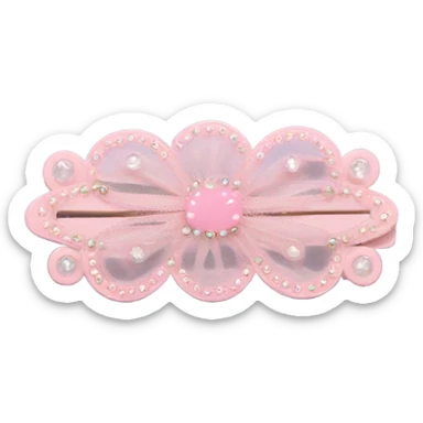 baby pink hair clip sticker