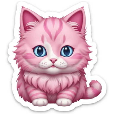 full body of. baby Russian pink cat  sticker