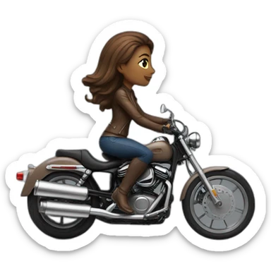 Woman on bullet bike sticker