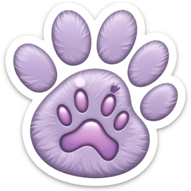 a very light pale pastel purple pawprint sticker