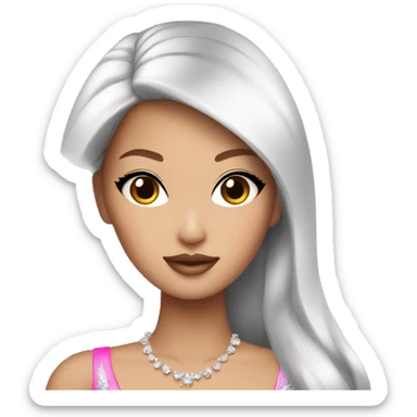 glamorous asian barbie  sticker