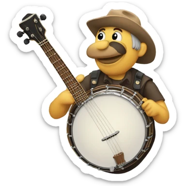 banjo that kills fascism sticker